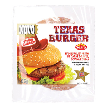 Hambúrguer Seara Texas Burger Misto 56G