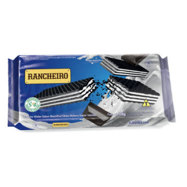 Biscoito Rancheiro Wafer Recheado 78g Baunilha