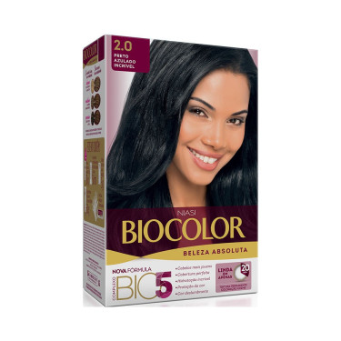 Tintura Biocolor Creme  Preto Azul.2.0