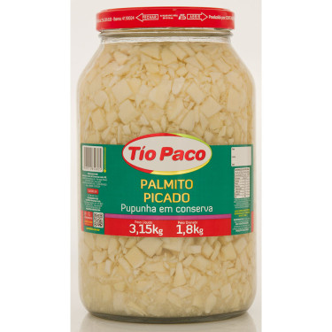 Palmito Pupunha Picado Tio Paco 1,8kg