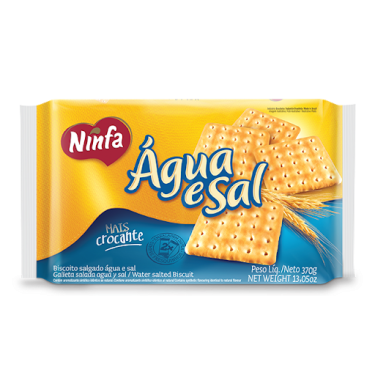 Biscoito Ninfa 370g Agua e Sal