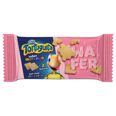 Biscoito Tortuguita Wafer 85g Morango