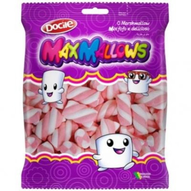 Maxmallows Docile 250g Rosa Branco 