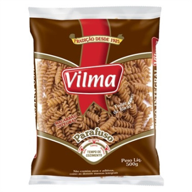 Macarrão Vilma Integral Parafuso 500g