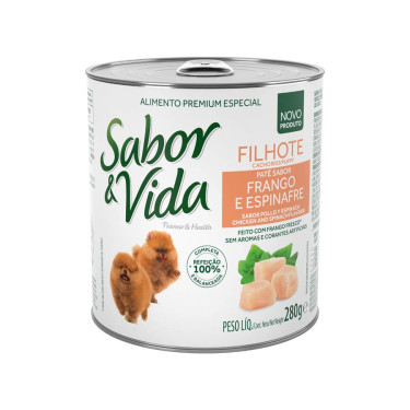 Ração Sabor Vida 280g Frango e Espinafre  