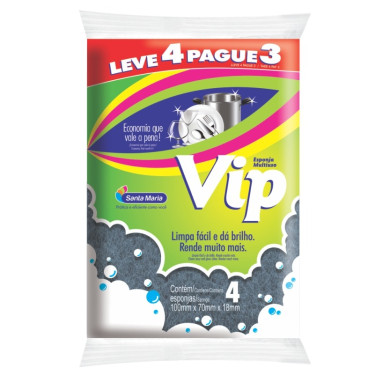 Esponja Exfrelux Santa Maria Vip 4 Unidades Lv4Pg3