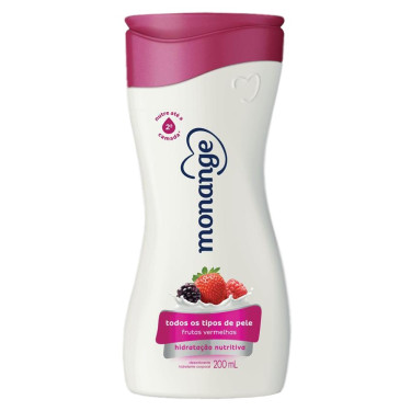 Loção Hidratante Monange 200ml Frutas Vermelhas 