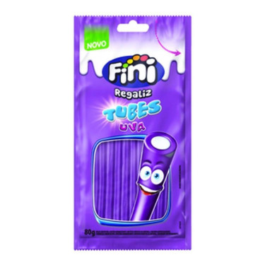 Bala Fini Tubes Uva 80g 