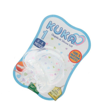 Chupeta Kuka Silicone Transparente