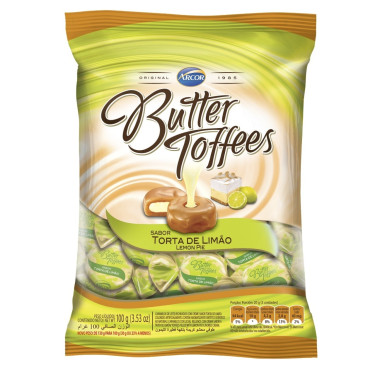Bala Arcor Butter Toffe 100g Limao