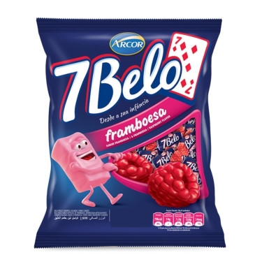 Bala Arcor 7Belo 150G Framboesa