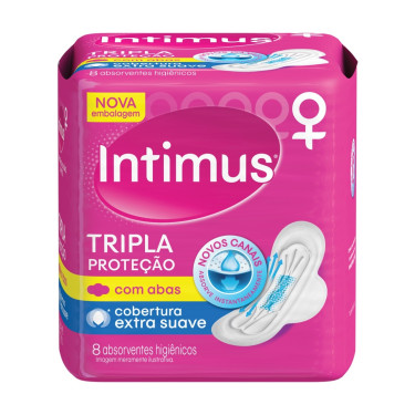 Absorvente Intimus Gel Tripla Proteção Suave Com Abas Lv16Pg 14Unidades