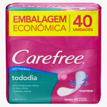 Absorvente Carefree Original s/Perfume 40Und