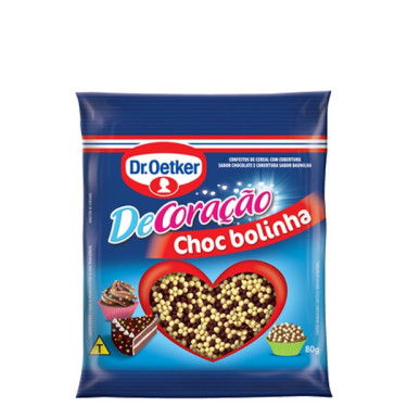 Confeito Oeteker Chocolate Bolinha 80G