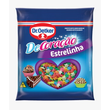 Confeito Oeteker Estrelinhas 80G