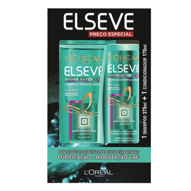Shampoo Elseve 375ml+Condicionador 170ml Hydra Detox