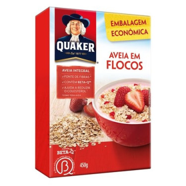 Aveia Quaker 450G Flocos