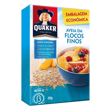 Aveia Quaker 450G Flocos Finos 