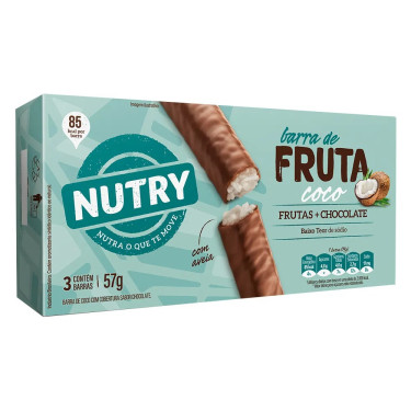 Barra Cereal Nutry Varra 57G Fruta Coco