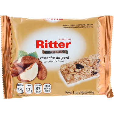 Barra Cereal Ritter 66G Castanha do Para