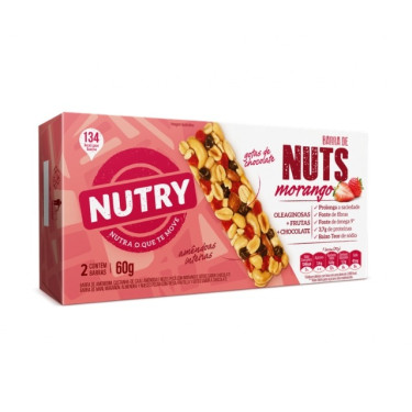 Barra Cereal Nutry 60G Nuts Morango