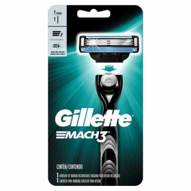 Aparelho Barba Gillette Mach3 Regular Tradicional