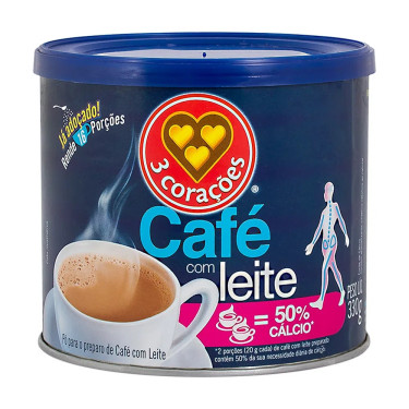 Cafe com Leite 3 Corações 330G 