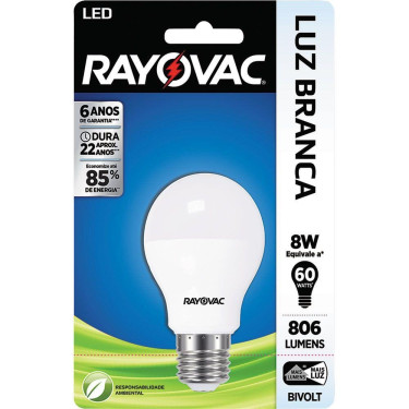 Lampada Rayovac Led 8W Bulbo Bivolt 