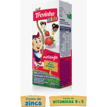 Bebida Lactea Trevinho Uht 200Ml Morango