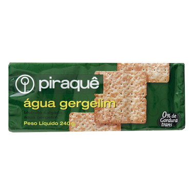 Biscoito Piraque 240g Agua Gergelim