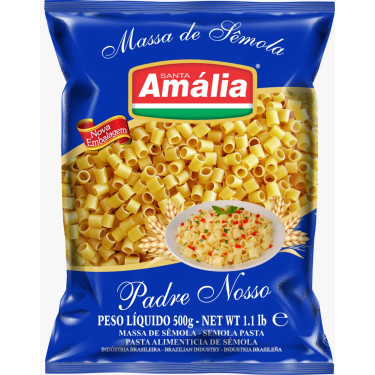 Macarrão Santa Amália 500G Sêmola Padre Nosso 