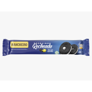 Biscoito Rancheiro Recheado 90G Baunilha
