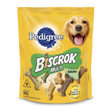 Ração Biscoito Pedigree 500G Crok Multi