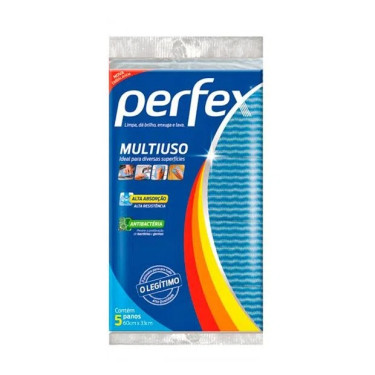 Pano Perfex 5Unid Azul