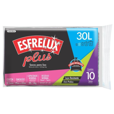 Saco Para Lixo Exfrelux Santa Maria 30L