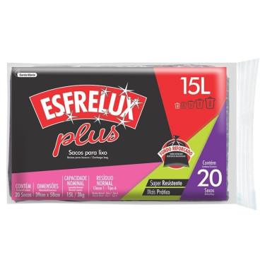 Saco para Lixo Exfrelux Santa Maria 15L
