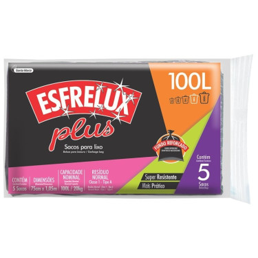 Saco Para Lixo Exfrelux Santa Maria 100L 898