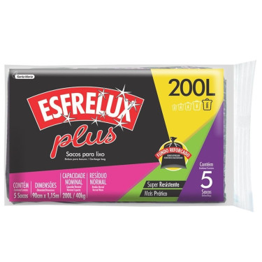 Saco Para Lixo Exfrelux Santa Maria 200L 