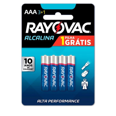 Pilha Alcalina Rayovac Lv4Pg3 AAA4
