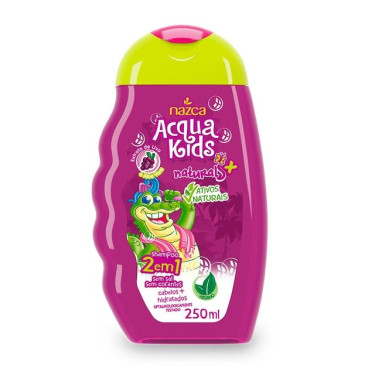 Shampoo Acqua Kids Uva  Aloe 2x1 Nazac 250ML