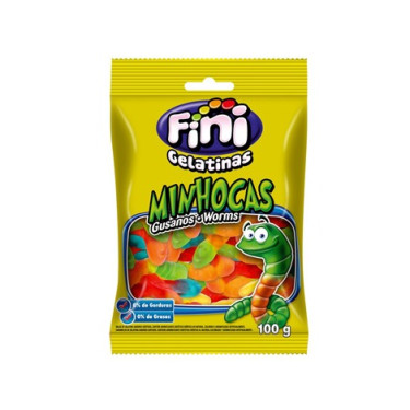 Bala Fini 100G Minhocas 