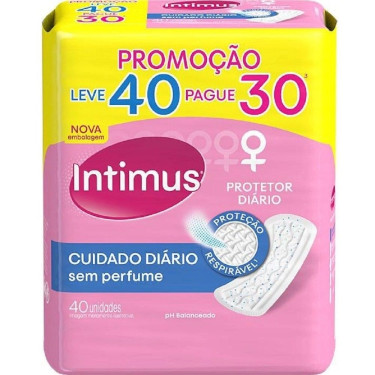 Absorvente Intimus Gel Days sem Perfume Lv40pag30