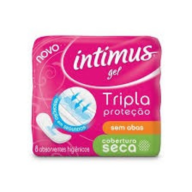 Absorvente Intimus Gel Tripla Cobertura seca Sem Abas 8 Unid