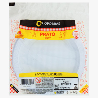 Prato Descartavel Copobras 10Unid