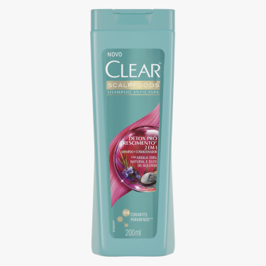 Shampoo Clear 200Ml 2 em 1 Detox pro Renacimento