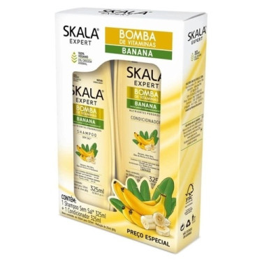 Kit Skala Shampoo + Condicionador Skala 325ML Bomba Banana
