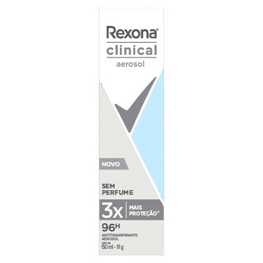 Desodorante Aero Rexona Clinical 150ML Sem Perfume