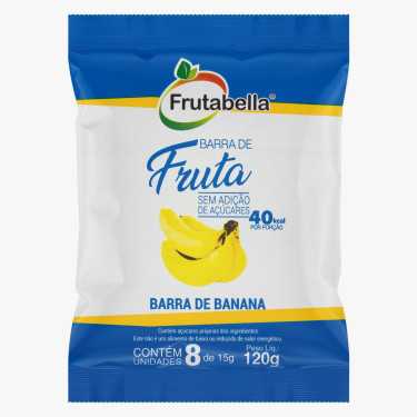 Doce Barra Banana Frutabella 120g Tradicional Zero