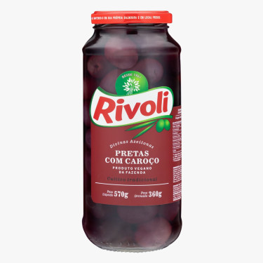 Azeitona Rivoli 360g Preta Vidro