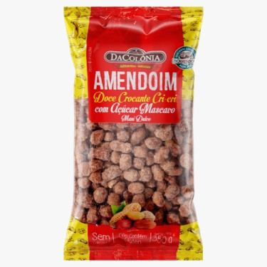 Doce Amendoim Dacolonia Cri Cri Mascavo 350g